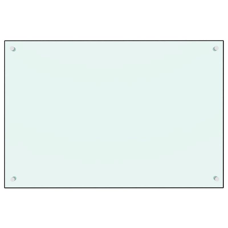 Casa si Gradina - Sanitare - Chiuveta bucatarie si accesorii - Accesorii chiuvete - Panou antistropi de bucatarie, alb, 90x60 cm, sticla securizata - Infinity.ro