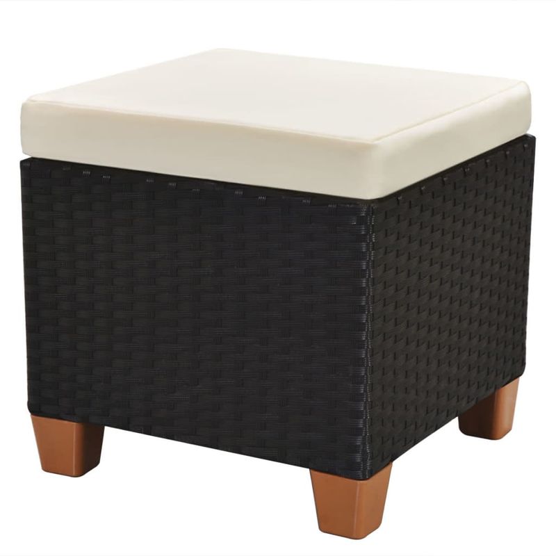 Casa si Gradina - Gradina si terasa - Mobilier exterior - Seturi mobila gradina - Set mobilier de gradina cu perne, 7 piese, negru, poliratan - Infinity.ro