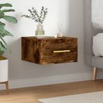 Casa si Gradina - Mobilier - Comode si corpuri - Noptiere - Noptiera de perete, stejar afumat, 35x35x20 cm - Infinity.ro