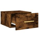 Casa si Gradina - Mobilier - Comode si corpuri - Noptiere - Noptiera de perete, stejar afumat, 35x35x20 cm - Infinity.ro