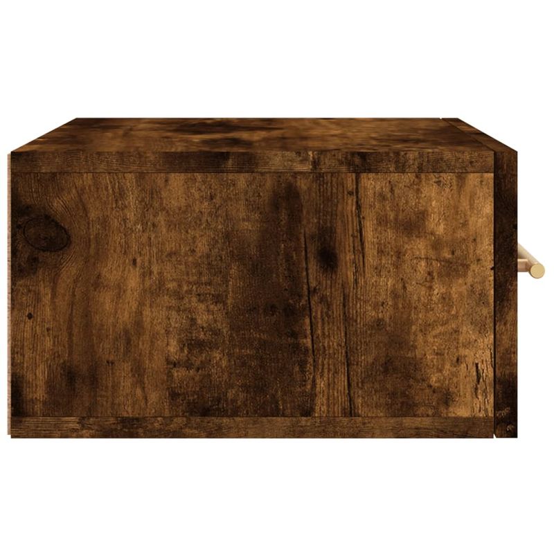 Casa si Gradina - Mobilier - Comode si corpuri - Noptiere - Noptiera de perete, stejar afumat, 35x35x20 cm - Infinity.ro