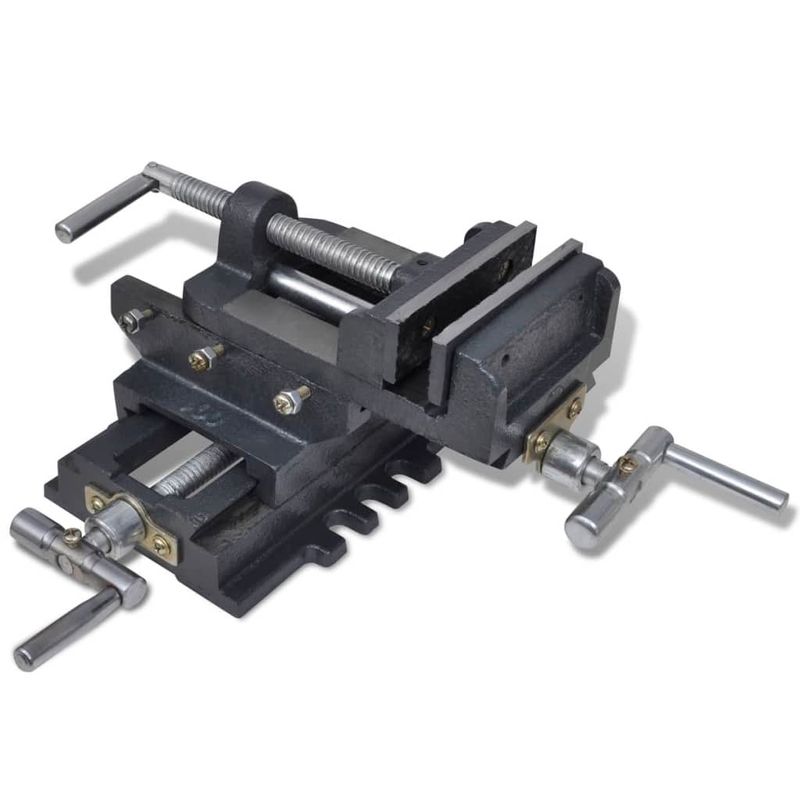 Casa si Gradina - Constructii - Scule electrice si accesorii - Menghine si cleme fixare - Menghina in cruce masina de gaurit, actionare manuala, 78 mm - Infinity.ro