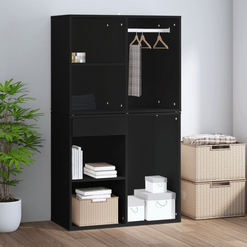 Casa si Gradina - Mobilier - Dulapuri si sifoniere - Dulapuri - Dulap de dressing, negru, 80x40x65 cm, lemn compozit - Infinity.ro