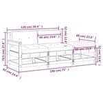 Casa si Gradina - Gradina si terasa - Mobilier exterior - Canapele si fotolii gradina - Set mobilier de gradina cu perne, 3 piese, lemn masiv douglas - Infinity.ro