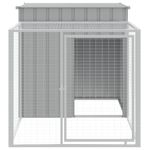 Petshop - Accesorii petshop - Culcusuri si custi - Custi interior si exterior - Cotet pui cu incinta gri deschis 110x201x110 cm otel galvanizat - Infinity.ro