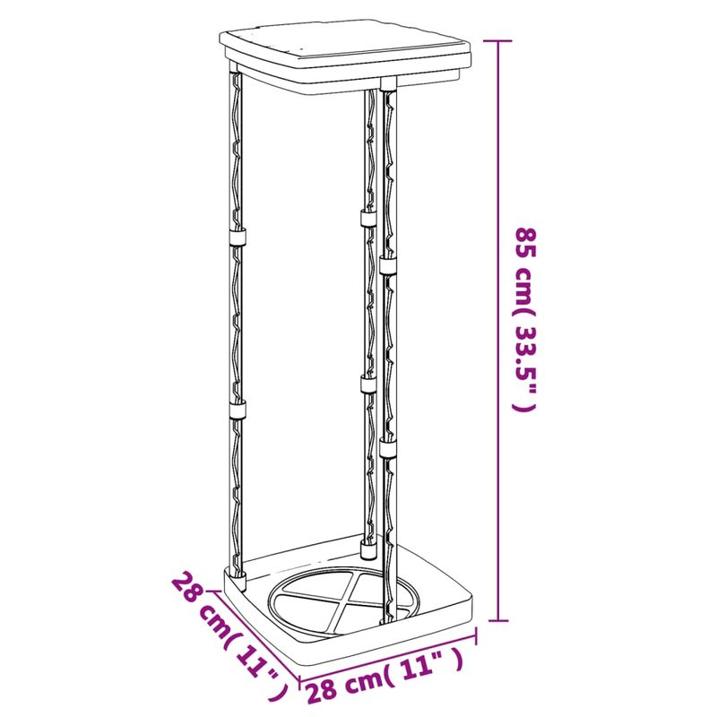Casa si Gradina - Mobilier - Organizare si depozitare - Cosuri de gunoi - Suporturi saci de gunoi, 2 buc., negru si albastru, 120 L, PP - Infinity.ro