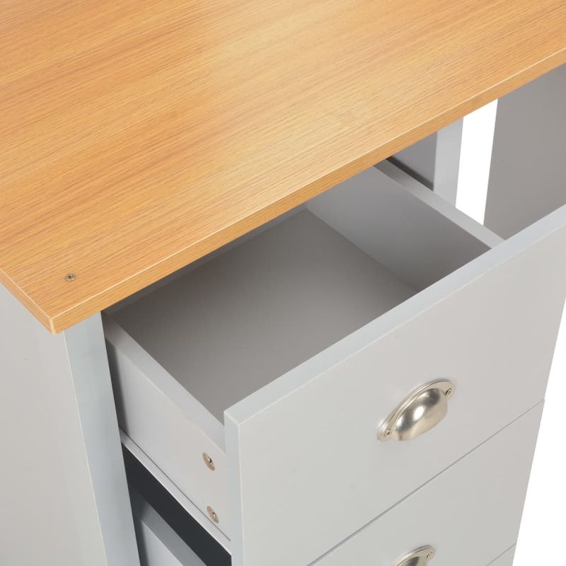 Casa si Gradina - Mobilier - Comode si corpuri - Masute de toaleta - Masa de toaleta cu oglinda si taburet, gri, 104x45x131 cm - Infinity.ro