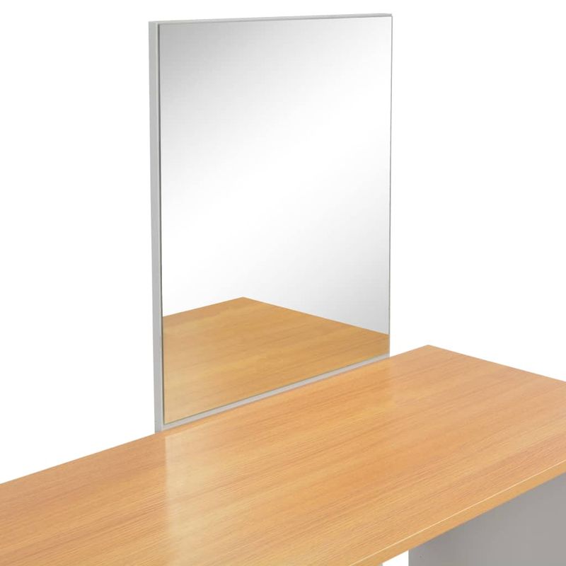 Casa si Gradina - Mobilier - Comode si corpuri - Masute de toaleta - Masa de toaleta cu oglinda si taburet, gri, 104x45x131 cm - Infinity.ro