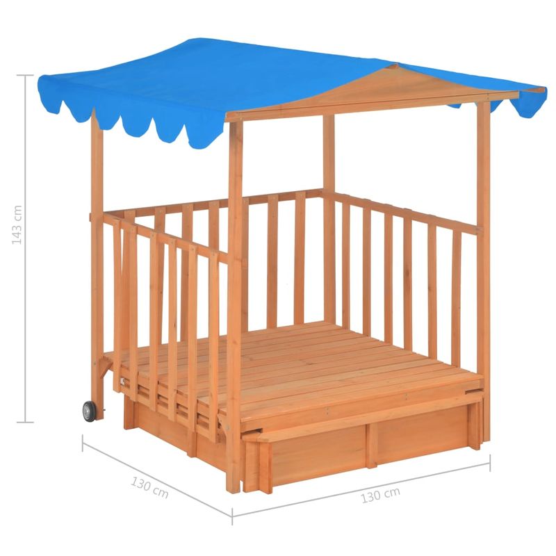 Jucarii, Copii si Bebe - Jucarii si jocuri - Jucarii de exterior - Casute si corturi copii - Casa de joaca pentru copii cu groapa nisip albastru lemn brad - Infinity.ro