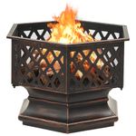 Casa si Gradina - Termice - Sobe, Seminee si accesorii - Seminee - Vatra de foc rustica, cu vatrai 62x54x56 cm otel, XXL - Infinity.ro