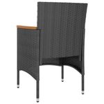 Casa si Gradina - Gradina si terasa - Mobilier exterior - Scaune si sezlonguri gradina - Set cu scaun de gradina si taburet, 4 piese, negru, poliratan - Infinity.ro