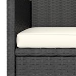 Casa si Gradina - Gradina si terasa - Mobilier exterior - Scaune si sezlonguri gradina - Set cu scaun de gradina si taburet, 4 piese, negru, poliratan - Infinity.ro