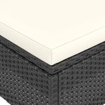 Casa si Gradina - Gradina si terasa - Mobilier exterior - Scaune si sezlonguri gradina - Set cu scaun de gradina si taburet, 4 piese, negru, poliratan - Infinity.ro