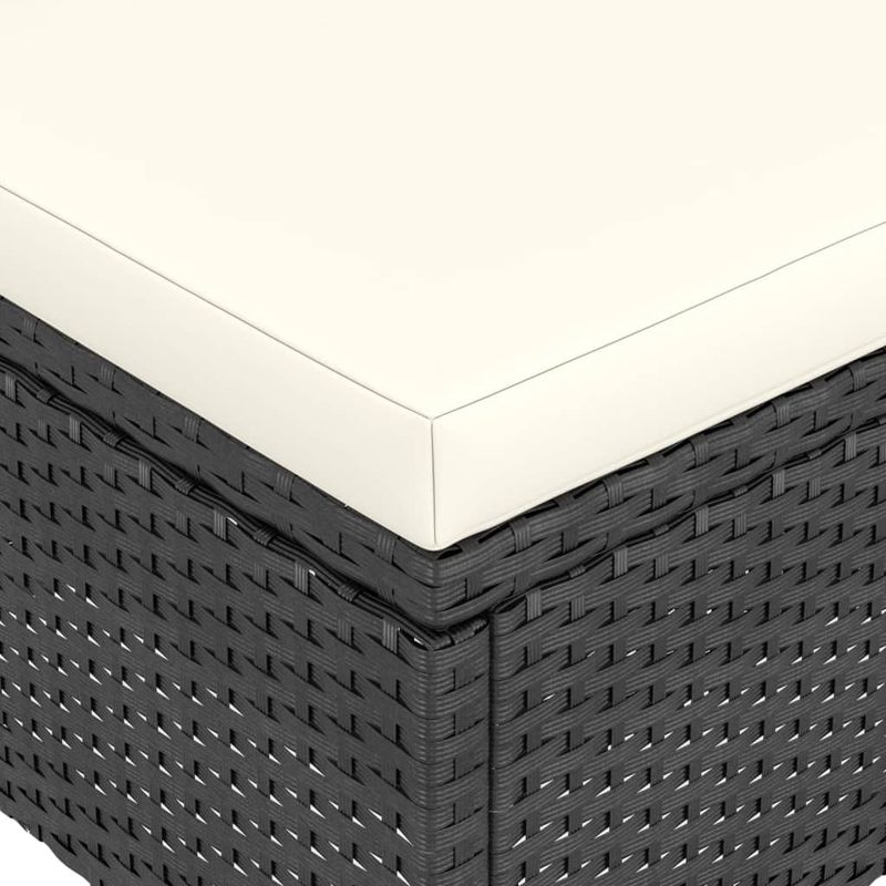 Casa si Gradina - Gradina si terasa - Mobilier exterior - Scaune si sezlonguri gradina - Set cu scaun de gradina si taburet, 4 piese, negru, poliratan - Infinity.ro