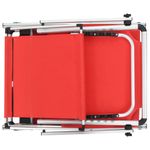 Casa si Gradina - Gradina si terasa - Mobilier exterior - Scaune si sezlonguri gradina - Sezlonguri pliabile cu acoperis 2 buc. rosu, aluminiu&textilena - Infinity.ro