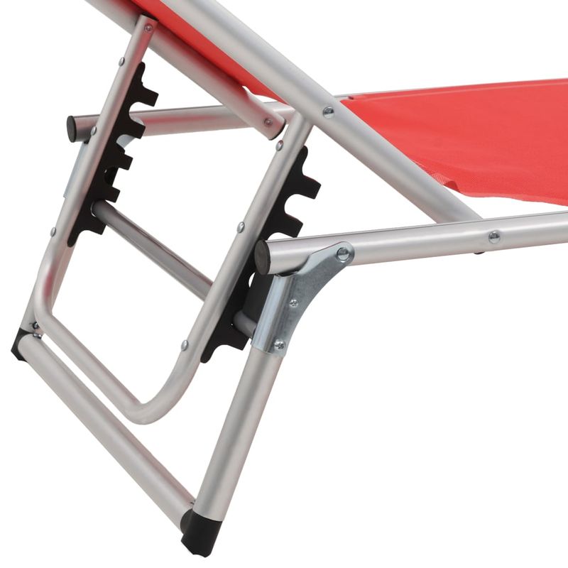 Casa si Gradina - Gradina si terasa - Mobilier exterior - Scaune si sezlonguri gradina - Sezlonguri pliabile cu acoperis 2 buc. rosu, aluminiu&textilena - Infinity.ro