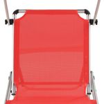 Casa si Gradina - Gradina si terasa - Mobilier exterior - Scaune si sezlonguri gradina - Sezlonguri pliabile cu acoperis 2 buc. rosu, aluminiu&textilena - Infinity.ro