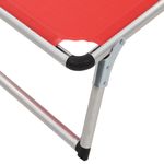 Casa si Gradina - Gradina si terasa - Mobilier exterior - Scaune si sezlonguri gradina - Sezlonguri pliabile cu acoperis 2 buc. rosu, aluminiu&textilena - Infinity.ro