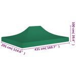 Casa si Gradina - Gradina si terasa - Umbrele si pavilioane - Pavilioane - Acoperis pentru cort de petrecere, verde, 4,5 x 3 m, 270 g/m² - Infinity.ro