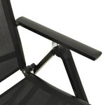 Casa si Gradina - Gradina si terasa - Mobilier exterior - Scaune si sezlonguri gradina - Scaune de gradina pliante, 2 buc., negru, textilena&aluminiu - Infinity.ro