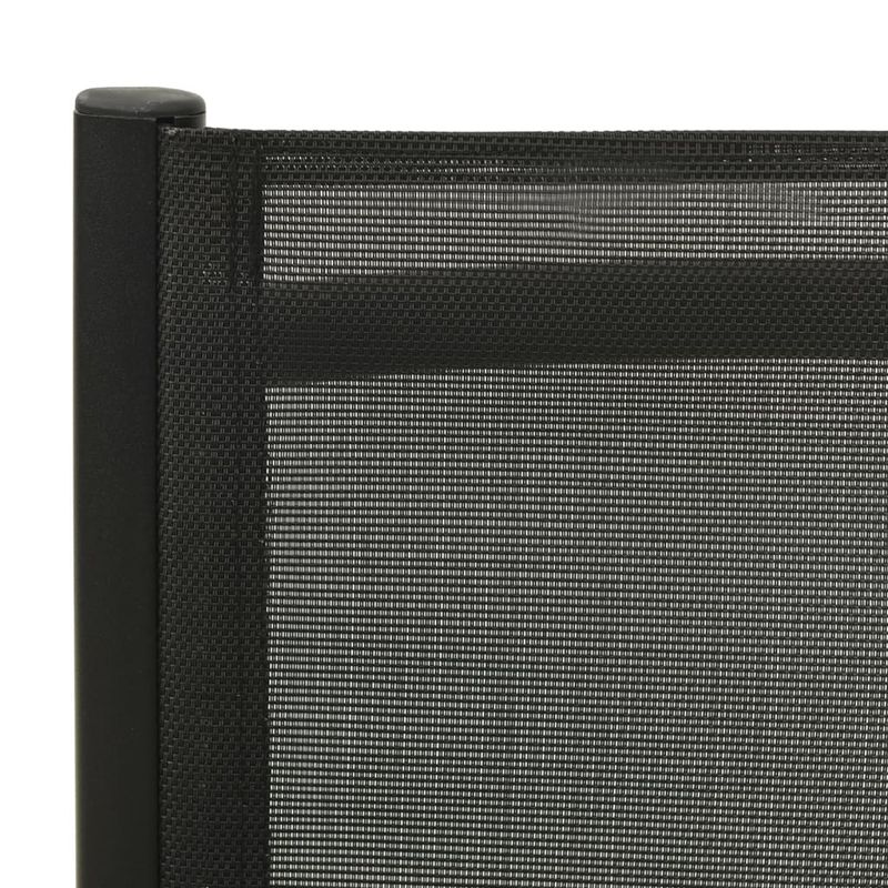 Casa si Gradina - Gradina si terasa - Mobilier exterior - Scaune si sezlonguri gradina - Scaune de gradina pliante, 2 buc., negru, textilena&aluminiu - Infinity.ro