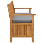 Casa si Gradina - Gradina si terasa - Mobilier exterior - Bancute de gradina - Banca depozitare de gradina cu perna, 148 cm, lemn de acacia - Infinity.ro