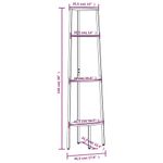 Casa si Gradina - Mobilier - Biblioteci si rafturi - Biblioteci - Raft de colt cu 4 niveluri, negru, 45,5x31,5x150 cm - Infinity.ro