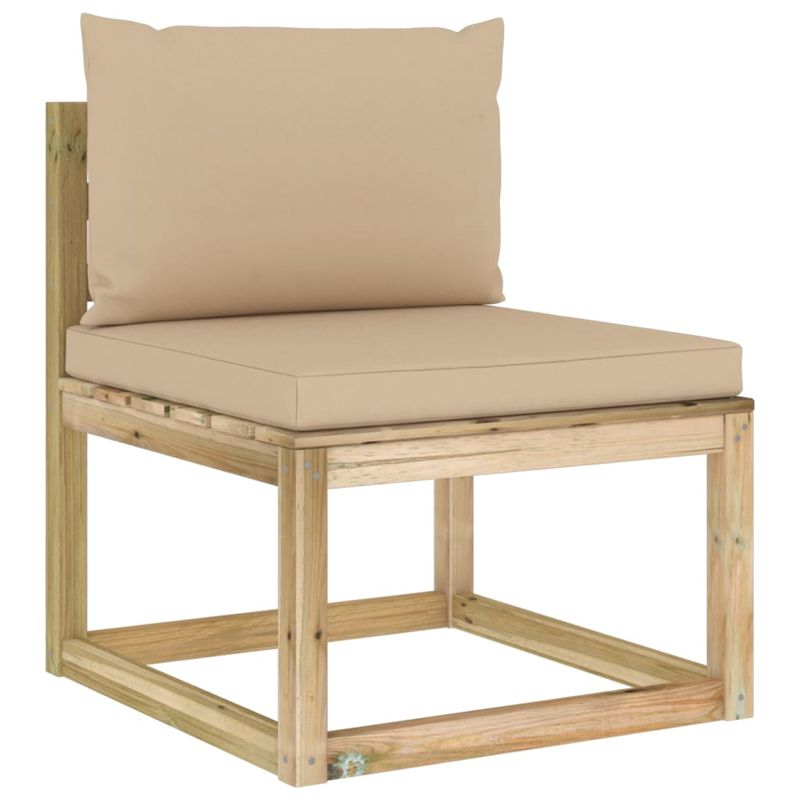 Casa si Gradina - Gradina si terasa - Mobilier exterior - Seturi mobila gradina - Set mobilier de gradina cu perne, 7 piese, lemn de pin tratat - Infinity.ro