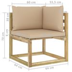 Casa si Gradina - Gradina si terasa - Mobilier exterior - Seturi mobila gradina - Set mobilier de gradina cu perne, 7 piese, lemn de pin tratat - Infinity.ro