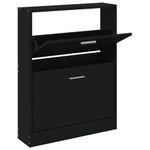 Casa si Gradina - Mobilier - Organizare si depozitare - Organizator incaltaminte - Pantofar, negru, 59x17x81 cm, lemn compozit - Infinity.ro