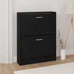 Casa si Gradina - Mobilier - Organizare si depozitare - Organizator incaltaminte - Pantofar, negru, 59x17x81 cm, lemn compozit - Infinity.ro