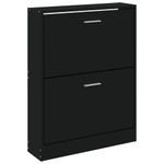 Casa si Gradina - Mobilier - Organizare si depozitare - Organizator incaltaminte - Pantofar, negru, 59x17x81 cm, lemn compozit - Infinity.ro