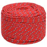 Casa si Gradina - Constructii - Feronerie si accesorii - Sfoara si lanturi - Franghie de barca, rosu, 8 mm, 250 m, polipropilena - Infinity.ro