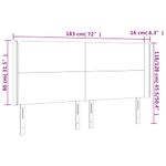 Casa si Gradina - Mobilier - Paturi si accesorii - Accesorii paturi - Tablie de pat cu LED, maro, 183x16x118/128 cm, piele ecologica - Infinity.ro