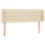 Casa si Gradina - Mobilier - Paturi si accesorii - Accesorii paturi - Tablie de pat cu aripioare crem 147x16x78/88 cm textil - Infinity.ro