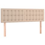 Casa si Gradina - Mobilier - Paturi si accesorii - Accesorii paturi - Tablie de pat cu LED cappuccino 144x5x78/88 cm piele ecologica - Infinity.ro
