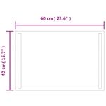Casa si Gradina - Decoratiuni - Oglinzi - Oglinda de baie cu LED, 60x40 cm - Infinity.ro