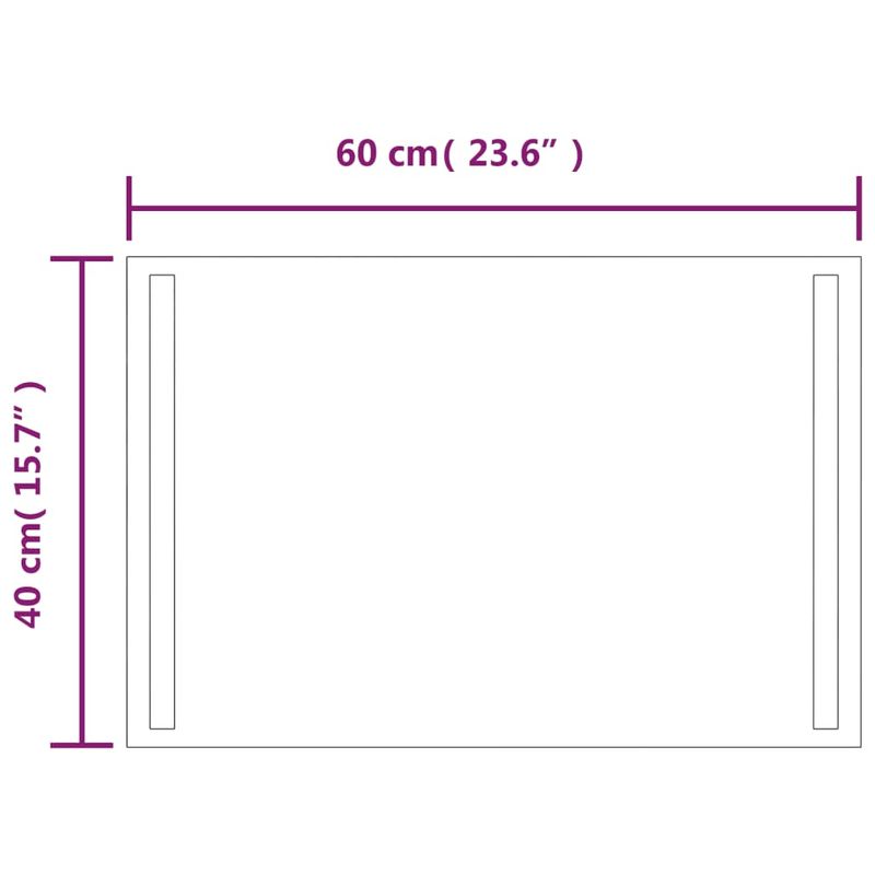 Casa si Gradina - Decoratiuni - Oglinzi - Oglinda de baie cu LED, 60x40 cm - Infinity.ro