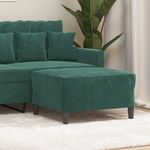 Casa si Gradina - Mobilier - Scaune si fotolii - Tabureti - Taburet, verde inchis, 70x55x41 cm, catifea - Infinity.ro