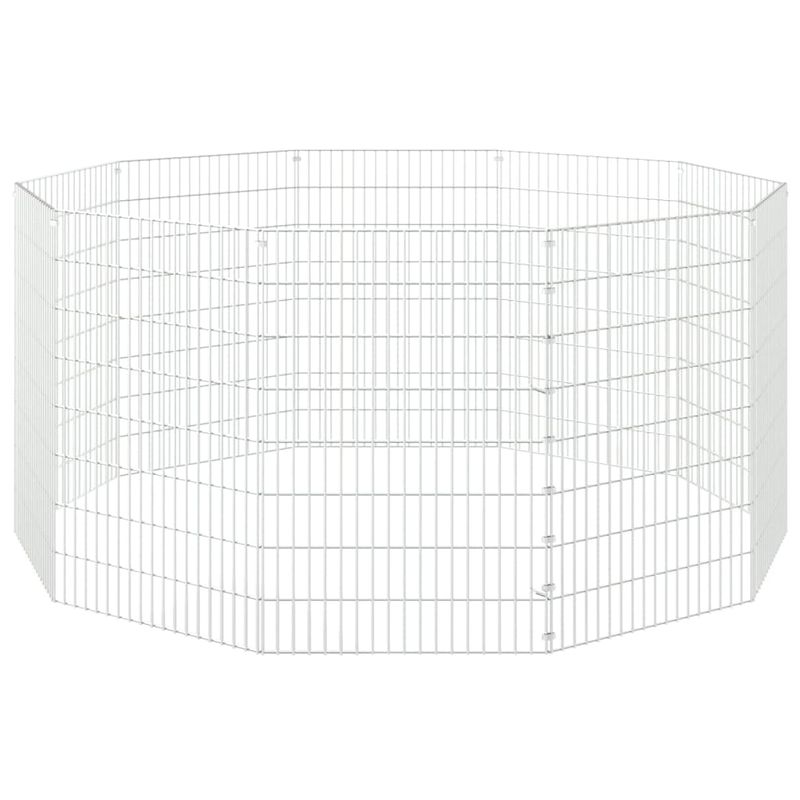 Petshop - Accesorii petshop - Culcusuri si custi - Tarcuri si colivii - Cusca pentru iepuri, 10 panouri, 54x80 cm, fier galvanizat - Infinity.ro