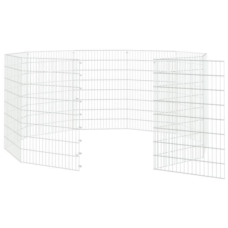 Petshop - Accesorii petshop - Culcusuri si custi - Tarcuri si colivii - Cusca pentru iepuri, 10 panouri, 54x80 cm, fier galvanizat - Infinity.ro
