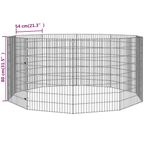Petshop - Accesorii petshop - Culcusuri si custi - Tarcuri si colivii - Cusca pentru iepuri, 10 panouri, 54x80 cm, fier galvanizat - Infinity.ro