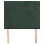 Casa si Gradina - Mobilier - Paturi si accesorii - Accesorii paturi - Tablii de pat, 2 buc, verde inchis, 90x5x78/88 cm, catifea - Infinity.ro