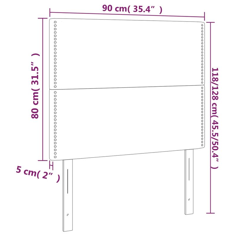 Casa si Gradina - Mobilier - Paturi si accesorii - Accesorii paturi - Tablii de pat, 2 buc, verde inchis, 90x5x78/88 cm, catifea - Infinity.ro
