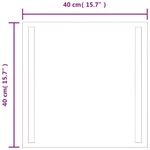 Casa si Gradina - Decoratiuni - Oglinzi - Oglinda de baie cu LED, 40x40 cm - Infinity.ro