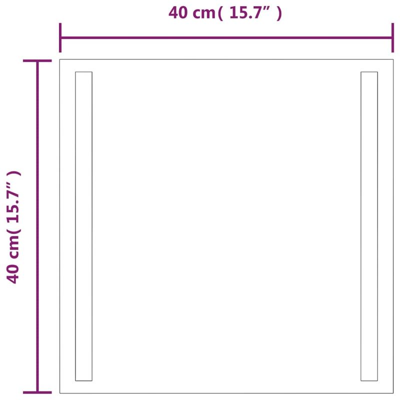 Casa si Gradina - Decoratiuni - Oglinzi - Oglinda de baie cu LED, 40x40 cm - Infinity.ro