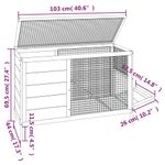 Petshop - Accesorii petshop - Culcusuri si custi - Custi interior si exterior - Cusca pentru iepuri maro 103x44x69,5 cm lemn masiv de pin - Infinity.ro