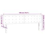 Casa si Gradina - Mobilier - Paturi si accesorii - Accesorii paturi - Tablie de pat cu LED, gri, 180x5x78/88 cm, piele ecologica - Infinity.ro