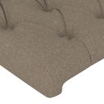 Casa si Gradina - Mobilier - Paturi si accesorii - Accesorii paturi - Tablie de pat cu LED, gri taupe, 200x7x118/128 cm, textil - Infinity.ro