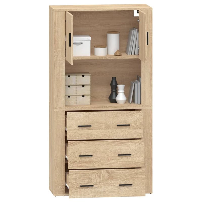 Casa si Gradina - Mobilier - Comode si corpuri - Corpuri bucatarie - Dulap inalt, stejar sonoma, lemn compozit - Infinity.ro